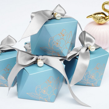 Κουτί δώρου Χάρτινα μπομπονιέρες σε σχήμα διαμαντιού Κουτιά συσκευασίας σοκολάτας Μπομπονιέρες γάμου για καλεσμένους Baby Shower Πάρτι γενεθλίων