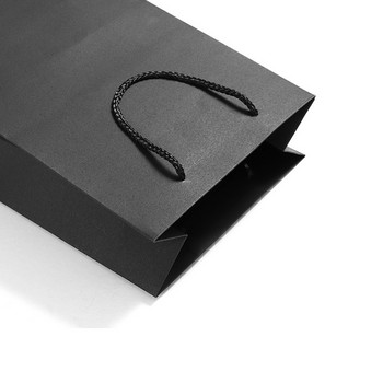 Μαύρη Υψηλής ποιότητας Απλή χάρτινη τσάντα δώρου Τσάντες Kraft Χάρτινες τσάντες Κουτί καραμελών Γάμος Χριστουγεννιάτικο πάρτι γενεθλίων Συσκευασία δώρου Επαναχρησιμοποιούμενες τσάντες