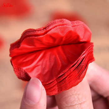 500/1000/3000pcs Artificial Silk Rose Petals Διακόσμηση Γάμου Ρομαντικό Rose Flower Πέταλο Αξεσουάρ Γάμου 5*5cm 50%
