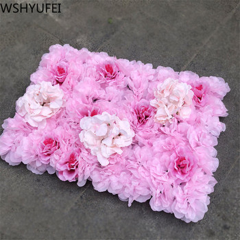 WSHYUFEI 40x60cm Silk Rose Flower Flower Wall Wedding Decoration Backdrop Artificial Flower Flower Wall Romantic Wedding Decor