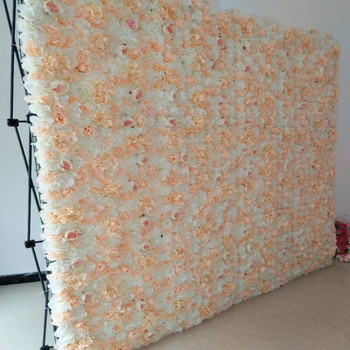 60x40CM Копринена роза Стена Изкуствено цвете Сватбена декорация на стена Фон за фотография Фон за бебешки душ Фризьорски салон