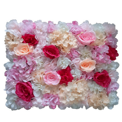 60x40CM Svilena ruža Zid Umjetno cvijeće Vjenčanje Zidni ukras Pozadina za fotografije Pozadina za tuširanje djeteta Pozadina frizerskog salona