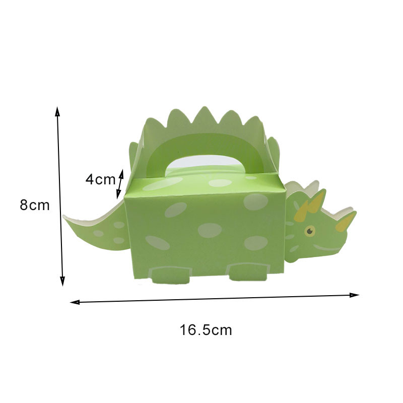 10 tk dinosauruste peo sinine roheline küpsisekarp Baby Shower kommikarp lastele sünnipäevaks mõeldud paberist karbid pakendamiseks