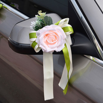 Τριαντάφυλλο τεχνητό λουλούδι Σετ ντεκόρ αυτοκινήτου γάμου Ρομαντικό μετάξι ψεύτικα λουλούδια παιώνιας Δώρο για το πάρτι του Αγίου Βαλεντίνου