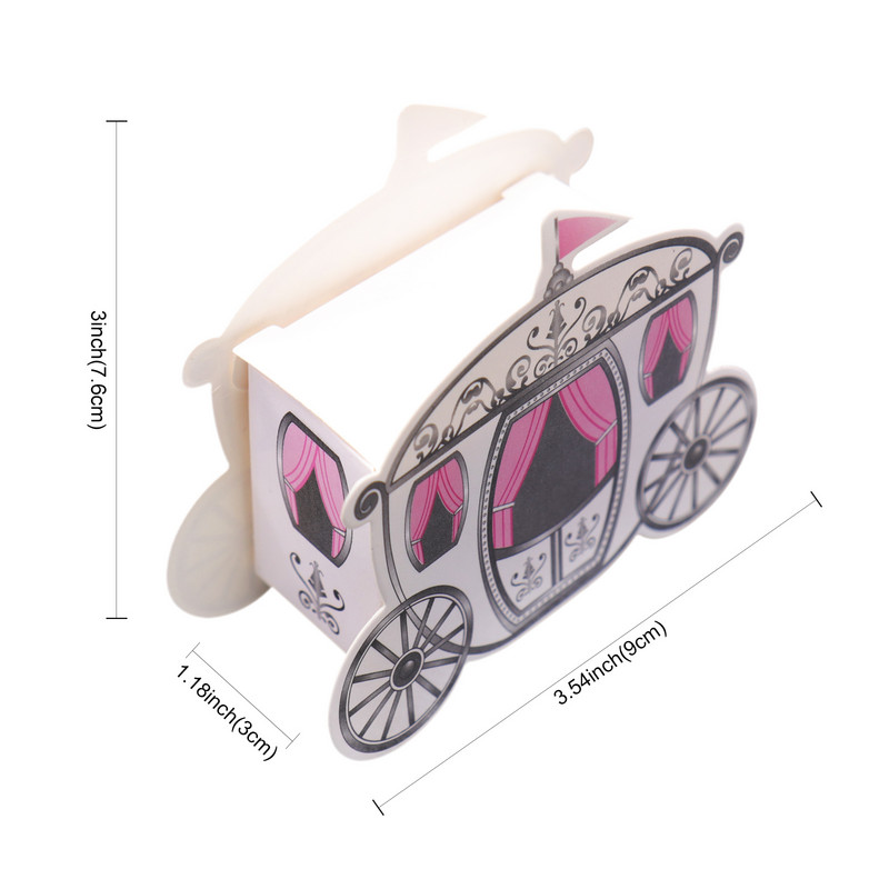 10 vnt. Romantiškas vestuvių dekoravimas Pasaka Moliūgų vežimas saldainių dėžutė vakarėliui grąžinti dovanų paketas popieriaus dėžutės reikmenys didmeninė prekyba