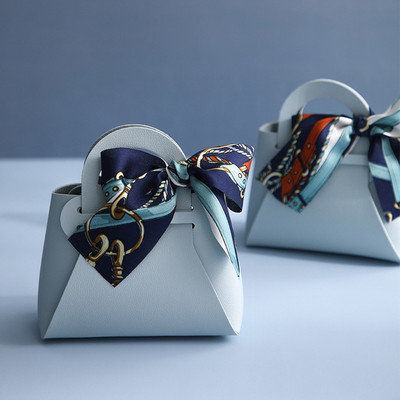 5 TK nahast kinkekotid Pulma lemmikkott külalistele Mini käekott koos lindiga kommipakendikarbiga Eid jaotus peokaunistusega