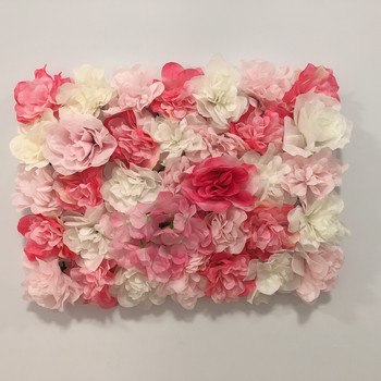 40x30cm бели изкуствени цветя Направи си сам сватбена украса Цветни стенни панели Копринени розови цветя Сватбено парти Декорация на фона на дома