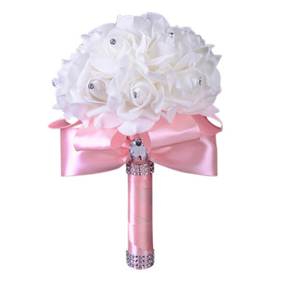 1 tk Kunstlilledest roosist pruutneitsi pulmavahust lilledest roosist pruudikimpu lindist võltspulmakimp Boho stiilis koju