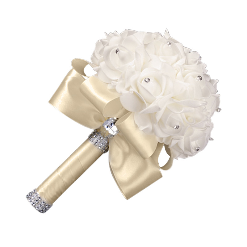 1 tk Kunstlilledest roosist pruutneitsi pulmavahust lilledest roosist pruudikimpu lindist võltspulmakimp Boho stiilis koju