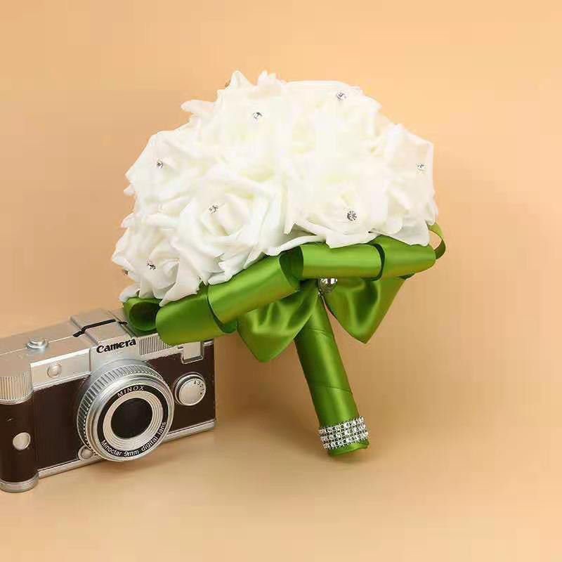 1 tk Kunstlilledest roosist pruutneitsi pulmavahust lilledest roosist pruudikimpu lindist võltspulmakimp Boho stiilis koju