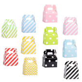 12 tk paberkommide pakkimine karp Pulmade soodustused täpilised karbid Peoleood isetegemise tarvikud käepidemega kinkekarp kingituste jaoks