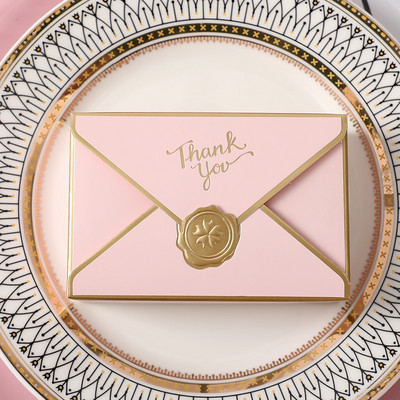 5 tk/partii Uus lihtne loominguline pronksjas kinkekarbi pakend ümbriku kujuga pulmakommikotid sünnipäevapeo kosmeetika pakendikarp