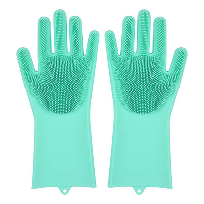 Trauku mazgāšana Tīrīšanas cimdi Silikona gumijas sūklis cimds Mājsaimniecības skruberis Virtuve Clean Tools Dropshipping Kitchen