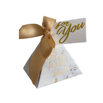 Τριγωνική Πυραμίδα Μπομπονιέρες Γάμου και Δώρα Κουτιά Καραμέλες Τσάντες για Καλεσμένους Διακόσμηση Baby Shower Party Προμήθειες