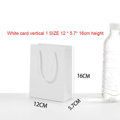 Baltas kartoninis dovanų maišelis Popierinių drabužių paketas Gimtadienio festivalio Kalėdų vakarėlio dovanų maišelis Įvairių dydžių 40x10x30cm