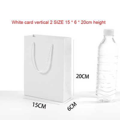 Baltas kartoninis dovanų maišelis Popierinių drabužių paketas Gimtadienio festivalio Kalėdų vakarėlio dovanų maišelis Įvairių dydžių 40x10x30cm