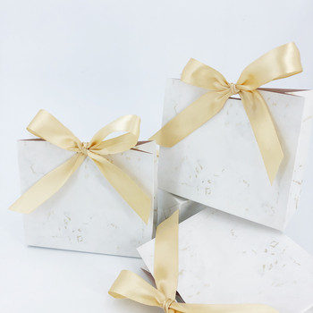 Подаръчна кутия в мраморен стил Сватба Baby Shower Рожден ден Коледа Ден на Свети Валентин Парти Кутия за бонбони Приемане на частна персонализация