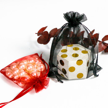 50 τεμ. κοσμήματα Organza τσάντα φακελάκι Συσκευασία Τσάντες δώρου Τσάντες καραμέλα Δώρα γάμου για επισκέπτες Μπομπονιέρες συσκευασίας Τσάντες πουγκί ​Γλυκά