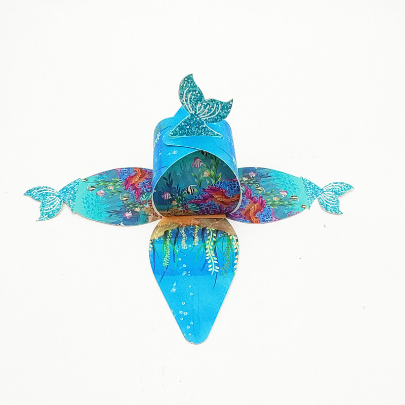 12 tk Merineitsi saba Väike Merineitsi sünnipäevapeokott Mere all Teemalised maiuspalad kotid Kommikarbid Väikesed kingitused külalistele