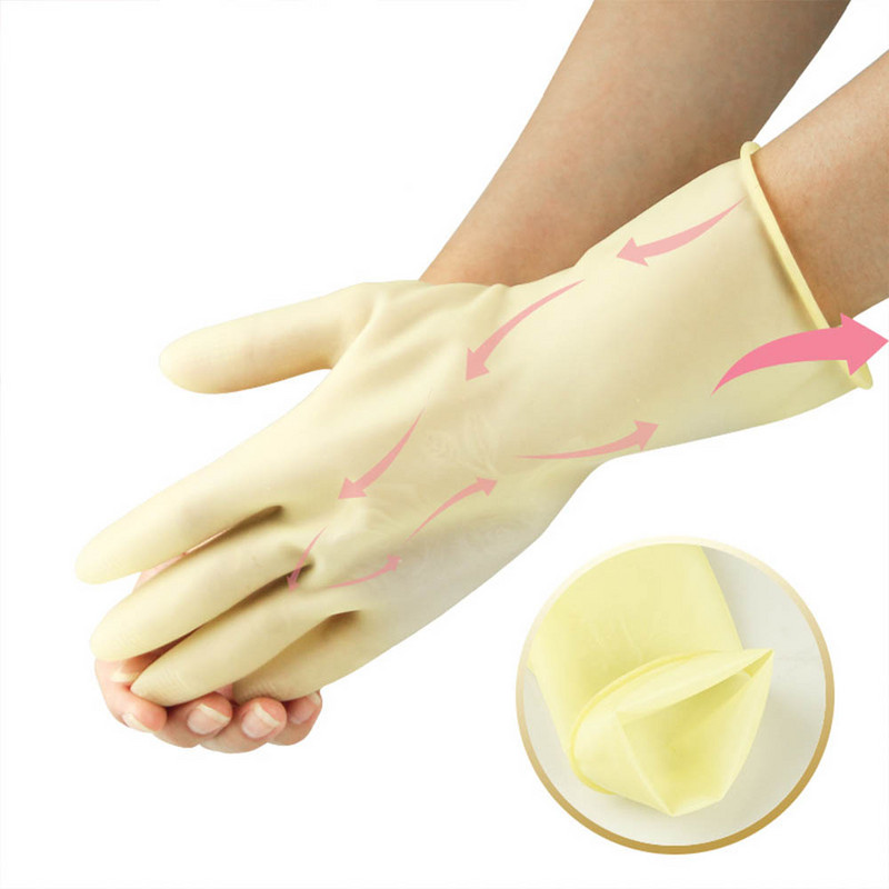 Vastupidavad majapidamiskindad Nõude ja pesu Kummiga paksendatud puhastuslatekskindad happe- ja leelisekindlad hea kvaliteediga kindad