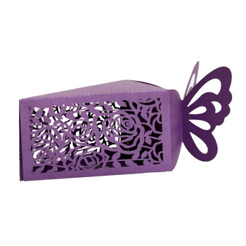 Лазерна решетка за прозорец Роза Кутии за подаръци за бонбони Триъгълник Хартиена пеперуда Опаковъчна кутия на едро за сватбено парти Новогодишен декор