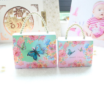 AVEBIEN 20τμχ Hot Beautiful Butterfly and Flower Box Candy Candy Bag Baby Shower Wedding Bofts Σοκολατένιο χάρτινο κουτί δώρου