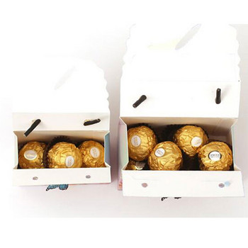 AVEBIEN 20бр. Горещи красиви пеперуди и цветя Сватбена кутия за бонбони Торбичка за бонбони Baby Shower Сватбени сувенири Подаръчна кутия от шоколадова хартия