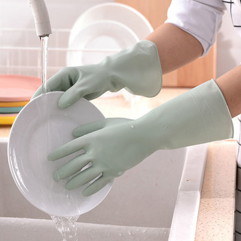 Домакински ръкавици за миене на съдове Мъжки и дамски Водоустойчиви Изключително дебели Издръжливи Сезони Кухненско пране Гумени тънки Мляко за почистване