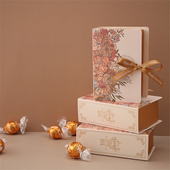 5бр. Кутии за бонбони във формата на книга Творчески хартиени торбички Направи си сам Кутия за подаръци за Коледа, Сватба, Рожден Ден Декорации Кутия с панделка