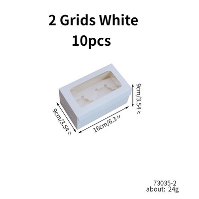 10 vnt Kraft popierinių keksiukų pakavimo dėžutė su langu Kartoninis pyragas Blynai sausainiai Saldainių dėžutė Vestuvių vakarėlio gimtadienio dovana 4 dydžiai