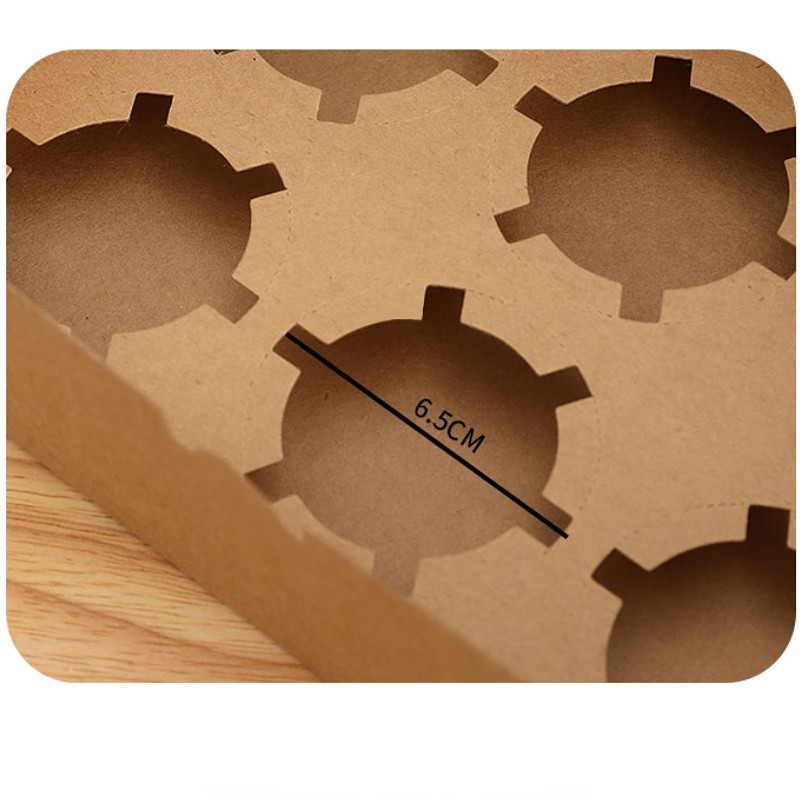 10 vnt Kraft popierinių keksiukų pakavimo dėžutė su langu Kartoninis pyragas Blynai sausainiai Saldainių dėžutė Vestuvių vakarėlio gimtadienio dovana 4 dydžiai