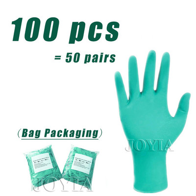 Rohelised ühekordsed kindad Ohutuse eksam Nitriilkinnas mitmeotstarbeline veekindel majapidamistoidu jaoks Käepideme istutamine Põllumajandus Väike 100