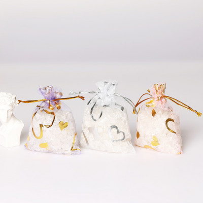 50 tk Südamekujundus Organza kotid Joonistatavad pulmapeokaunistused Kinkekotid Kotid Ehted Pakendikotid 7*9/9*12/11*16cm