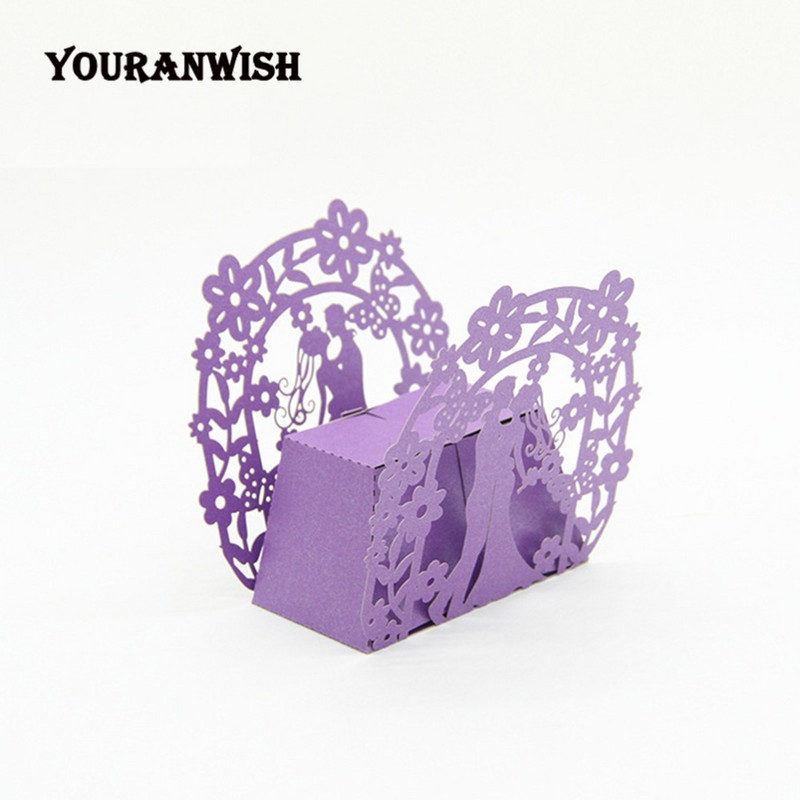 laserlõikus Pruudi ja peigmehe kinkekarp pulmateened ja kingitused kommikarp pulmakinkekarp pulmade karp kommide jaoks 50 tk 100