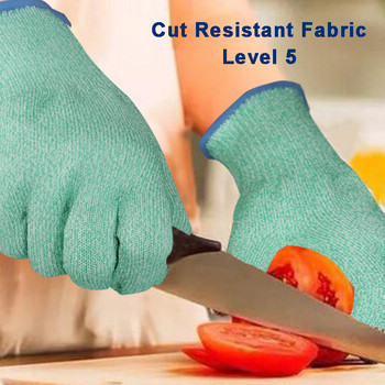 Устойчиви на порязване ръкавици, против нарязване, HPPE, ниво 5, EN388, безопасни работни ръкавици, високоякостни зелени, градински кухненски ръкавици против порязвания