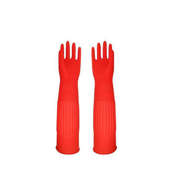 1 чифт удължени ръкавици за почистване на съдове за миене на съдове Силиконова гумена ръкавица за миене на съдове за домакински скрубер Инструмент за почистване на кухня
