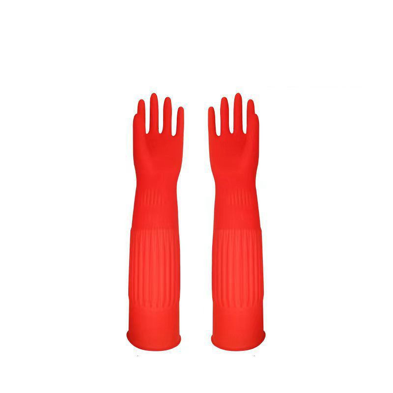 1Pair Lengthen Indų plovimo valymo pirštinės, Silikono gumos indų plovimo pirštinės, skirtos buitiniam plovimo įrankiui virtuvės valymui