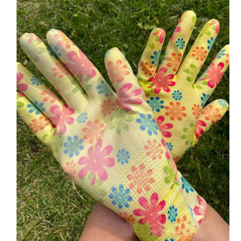 Найлонови издръжливи градински работни ръкавици за мъже, жени, възрастни, противоплъзгащи се пластмасови точки, работни, риболовни, шофьорски, защитни ръкавици с ръкавици