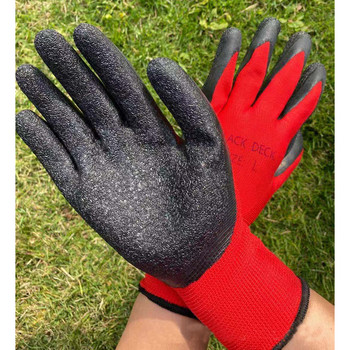 Найлонови издръжливи градински работни ръкавици за мъже, жени, възрастни, противоплъзгащи се пластмасови точки, работни, риболовни, шофьорски, защитни ръкавици с ръкавици