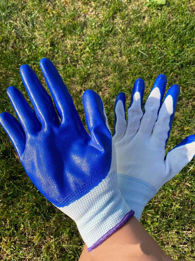 Nylon Durable Garden Work Gloves For Men Women Adult Antiskid Plastic Point Working Fishing Driving Protective Mittens Gloves