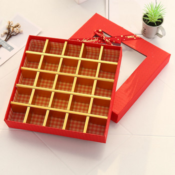 9/12 Grids Romantic Valentine Chocolate Box Candy Χειροποίητες τρούφες για ζευγάρι Στείλτε ένα δώρο Διακόσμηση γάμου με παράθυρα