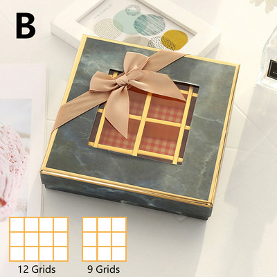 9/12 rešetke Romantična poklon kutija s čokoladom za Valentinovo Slatkiši Ručno izrađeni tartufi za par Pošaljite dar Vjenčanje Ukrasite prozorima