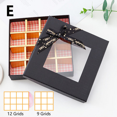 9/12 rešetke Romantična poklon kutija s čokoladom za Valentinovo Slatkiši Ručno izrađeni tartufi za par Pošaljite dar Vjenčanje Ukrasite prozorima