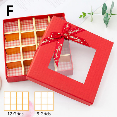9/12 rešetke Romantična poklon kutija s čokoladom za Valentinovo Slatkiši Ručno izrađeni tartufi za par Pošaljite dar Vjenčanje Ukrasite prozorima