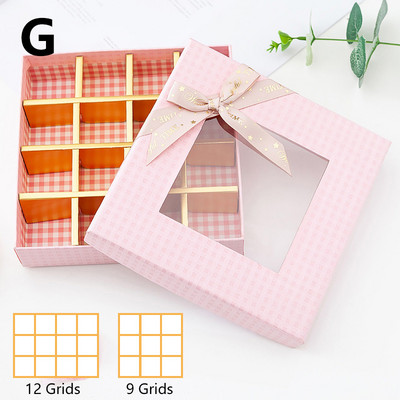 9/12 rešetke Romantična poklon kutija s čokoladom za Valentinovo Slatkiši Ručno izrađeni tartufi za par Pošaljite dar Vjenčanje Ukrasite prozorima