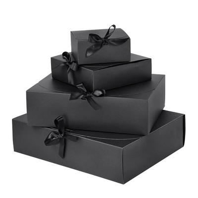 1 бр. Черна картонена кутия Направи си сам сватбена подаръчна кутия за гости Малък бизнес 31/27/16 см Събитие Парти Коледни бонбони Опаковъчни кутии