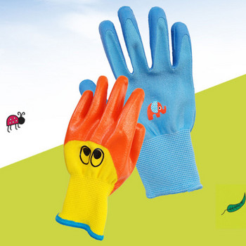 Деца Детски защитни ръкавици Издръжливи водоустойчиви градински ръкавици против ухапване рязане събиране на раковини протектор засаждане работа джаджа