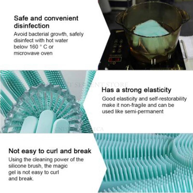 Silikoonist nõudepesukindad Vannitoa Köögi puhastuskindad Majapidamises Magic Kindad Puhastus Maja isolatsioonitööriistad