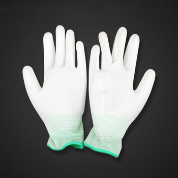 1 чифт антистатични ръкавици Антистатични ESD електронни работни ръкавици PU покритие с палмово покритие на пръстите Противоплъзгащи се за защита на пръстите