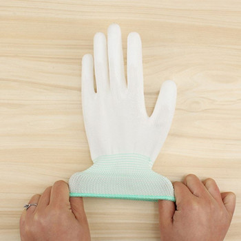 1 ζεύγος αντιστατικά γάντια αντιστατικά ESD ηλεκτρονικά γάντια εργασίας με επίστρωση PU με επίστρωση παλάμης Αντιολισθητικό για προστασία δακτύλων